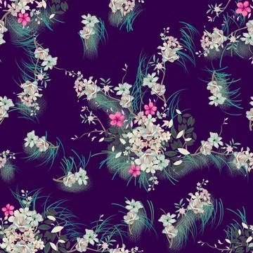 All,Over,Design,Digital,Design,Border,Mother,Collocation,Pattern,Seamless Stock-Illustration