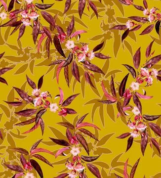 All,Over,Design,Digital,Design,Border,Mother,Collocation,Pattern,Seamless 库存插图