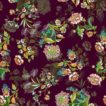 All,Over,Design,Digital,Design,Border,Mother,Collocation,Pattern,Seamless Stock-Illustration