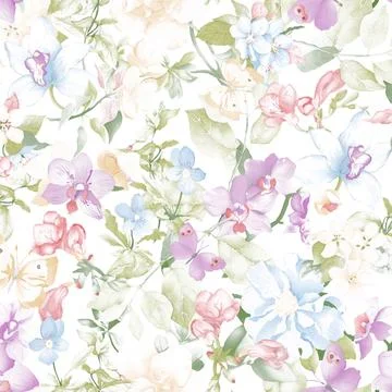 Allover,Digital,Design,Floral,Design,Pattern イラスト素材