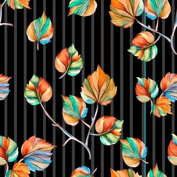 All,Over,Floral,Pattern,With,Blur,Wave,Effect,,Hand,Drown Ilustração Stock