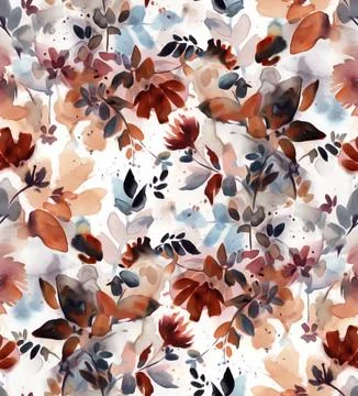 All,Over,Floral,Pattern,Jall,Style,Unique,Flower,Creative,Effect Stock Illustration