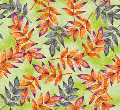 Allover,Flowers,And,Leaves,Pattern,Cute,Colors Stock Illustration