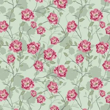 Allover,Pattern,Seamless,Floral,Pattern,New,Digital,Print,Textile,Design Stock Illustration