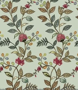 Allover,Pattern,Seamless,Floral,Pattern,New,Digital,Print,Textile,Design Stock-Illustration