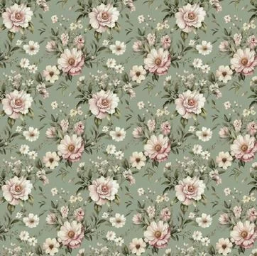 Allover,Pattern,Seamless,Floral,Pattern,New,Digital,Print,Textile,Design 스톡 일러스트