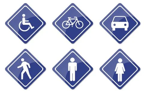 Allow signs set Stock Illustration