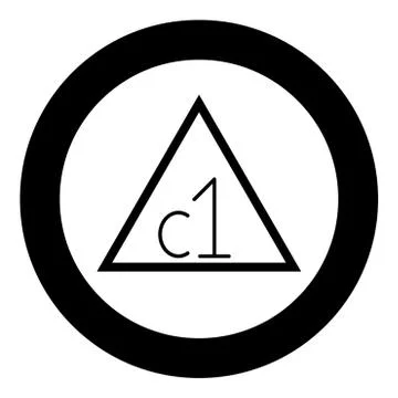Allowed in circle round blackn Can bleached with chlorine Clothes care symbol Stock Illustration