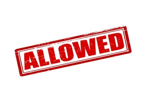 Allowed Stock Illustration