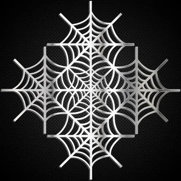 Alloween spider net metal pattern Stock Illustration