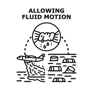 Allowing fluid motion process concept background Stock Illustration