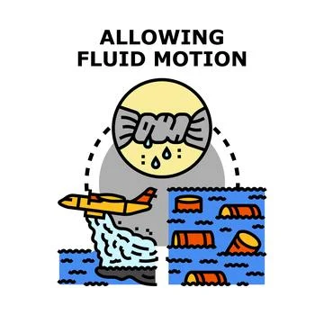 Allowing fluid motion process concept background Stock Illustration