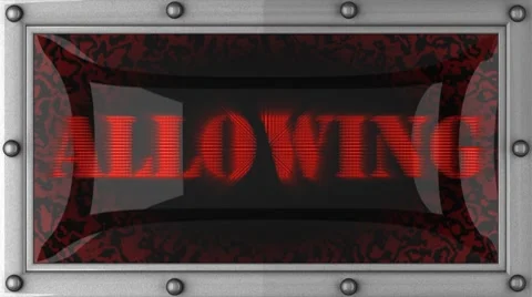 Allowing on led Stock Footage 8664218
