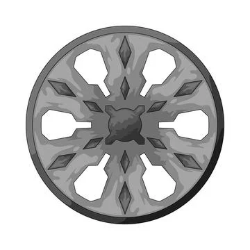 Alloy wheel illustration Stock Illustration