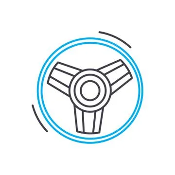 Alloy wheels vector thin line stroke icon. Alloy wheels outline illustration Stock Illustration