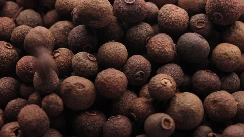 Allspice peas , rotation in circle. Stock Footage 236424243