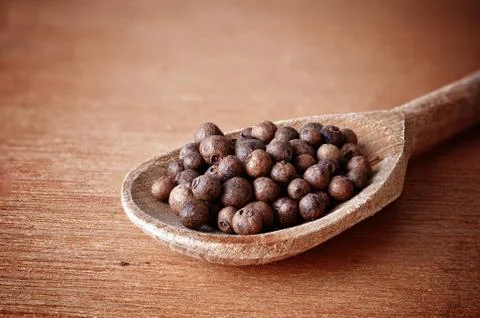 Allspice  in  spoon Stock Photos