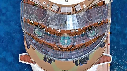 Allure of the Seas - Top View Video stock 161000705