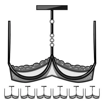 Alluring bra sexy cartoon vector graphic Stock Illustration