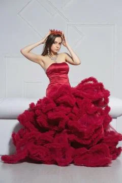 Alluring lady posing in a studio. Stock Photos