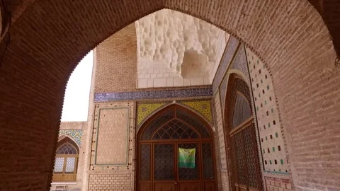 An alluring view of the Jameh Mosque in Qom capturing, stock footage. Stock Footage 304817804