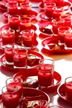 Allusions red candles Stock Photos