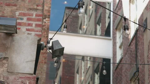 Ally Way Lights in New York City Stock Footage 59807471