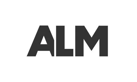 ALM logo design template with strong and modern bold text. Initial based ve.. 库存插图