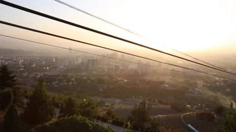 Almaty cable car 库存影片 47289020