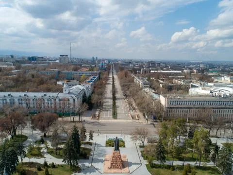 Almaty, Kazakhstan - March 22 2020: city closed for coronovirus quarantine Stock Photos