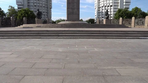Almaty Monument of Independence 162 Stock Footage 114076683