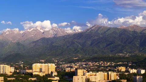 Almaty mountains time lapse Stock Footage 134305110