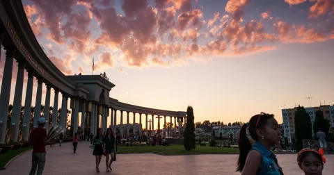 Almaty park time lapse Stock Footage 52689796