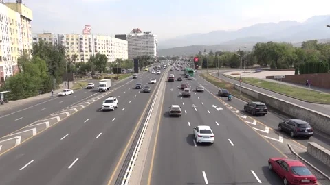 Almaty traffic Stock Footage 178527835