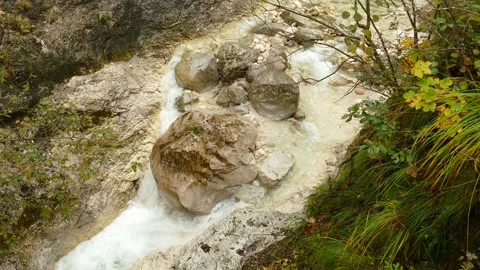 Almbachklamm gorge in fall Stock Footage 291796092