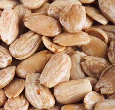 Almendra with salt Stock Photos