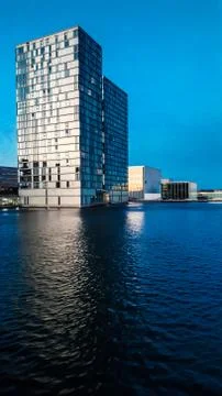 Almere centre Twin tower. Side by Side Stock Photos