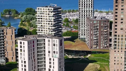 Almere Duin from the Sky Video stock 309866637