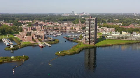 Almere Port from the Sky 스톡 동영상 140542890