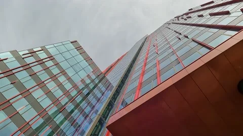 Almere Skyline: Modern Office Elegance Video stock 201441658