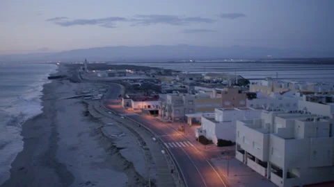 Almeria beach drone plan, Spain Stock Footage 233718180