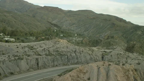 Almeria Road Dron Map, Spain Stock Footage 233714616