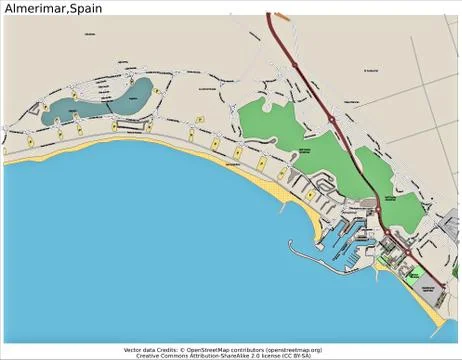 Almerimar Spain state location map Illustrazione stock