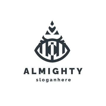 Almighty eye logo icon vector illustration Stock Illustration