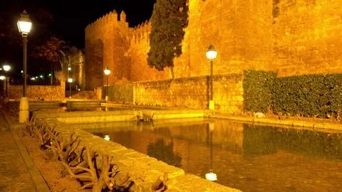 Almodovar Gate in Cordova, Spain Stock Footage 75689268