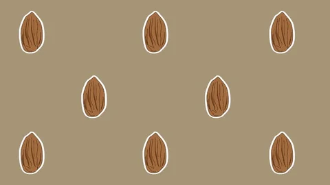 Almond animation background Stock Footage 127644089