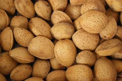 Almond background Stock Photos