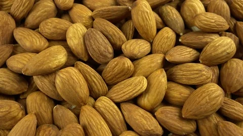 Almond background with top view Stock Footage 141344217
