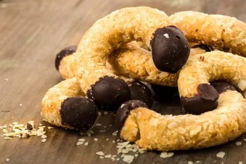 Almond biscuits Foto stock