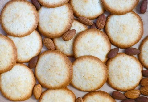 Almond biscuits Stock Photos